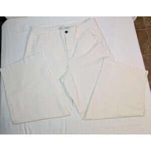 Ella Moss White Wide Leg Cropped Pants Size 12